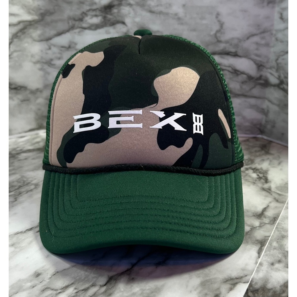 BEX Camo Mesh Trucker Hat Green Snapback Kids Baseball Cap